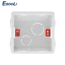 EsooLi 3 Colors Adjustable Mounting Box Internal Cassette 86mm*83mm*50mm For 86 Type Touch Switch and Socket Wiring Back Box