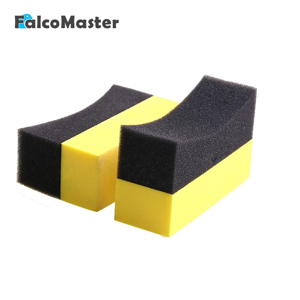 

5 Pcs Car Tire Waxing Polishing Professional Tyre Dressing Applicator Foam Washing Sponge Pad Crescent Curved Cleaning Brush