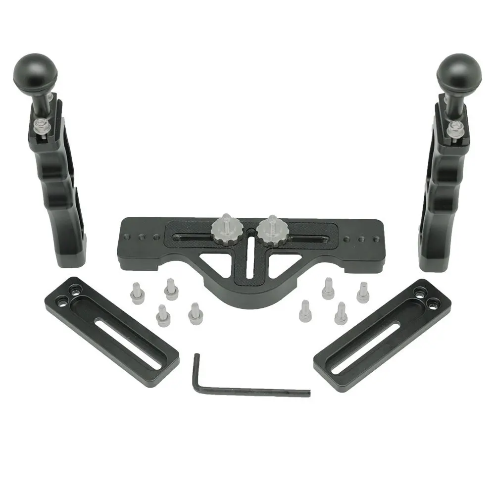  Hot Underwater Tray Housings Arm for Gopro Action Camera Holder Double Grip Dive for Canon Nikon So