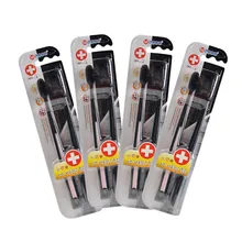 8 шт. ультра мягкая зубная щетка с бамбуковым углем, нано зубная щетка, черные насадки для зубной щетки, уход за полостью рта, зубная щетка для взрослых