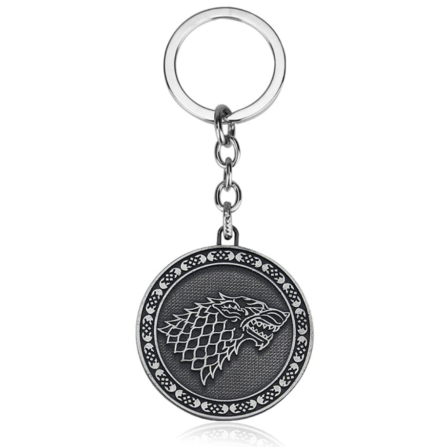 

2018 New Fashion Keychain Trinket Game Of Thrones Streetwear Hot Sale Kaychains STARK LANNISTER TARGARYEN Jewelry Key Chain