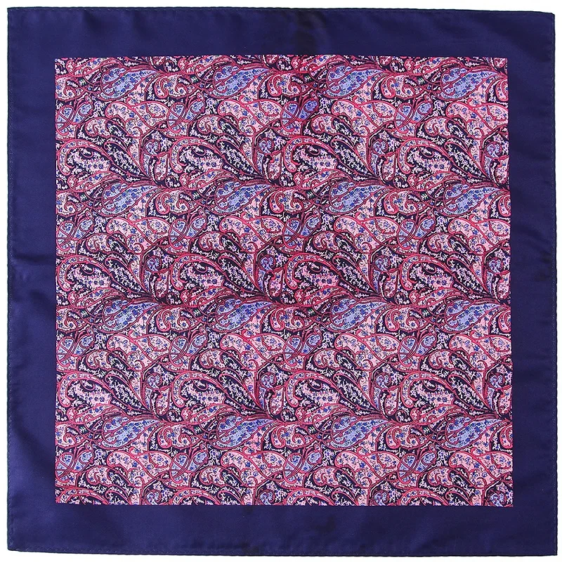 Tailor Smith Для мужчин Paisley Pocket Square микрофибра печати Для мужчин платками синий бордовый Цветочные Платки новый модный мужской костюм Hanky