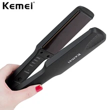 KEMEI KM-329 Профессиональный турмалиновый керамический нагревательный выпрямитель для волос Инструменты для укладки с быстрым нагревом тепловая производительность