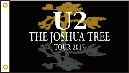 Флаг U2 баннер на заказ 3x5 футов 90x150 см 100% полиэстер 05 | Дом и сад