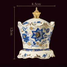 Зубочистка Бытовая эмалированная баночка для зубочисток керамическая инкрустация металлическая зубочистка ведро