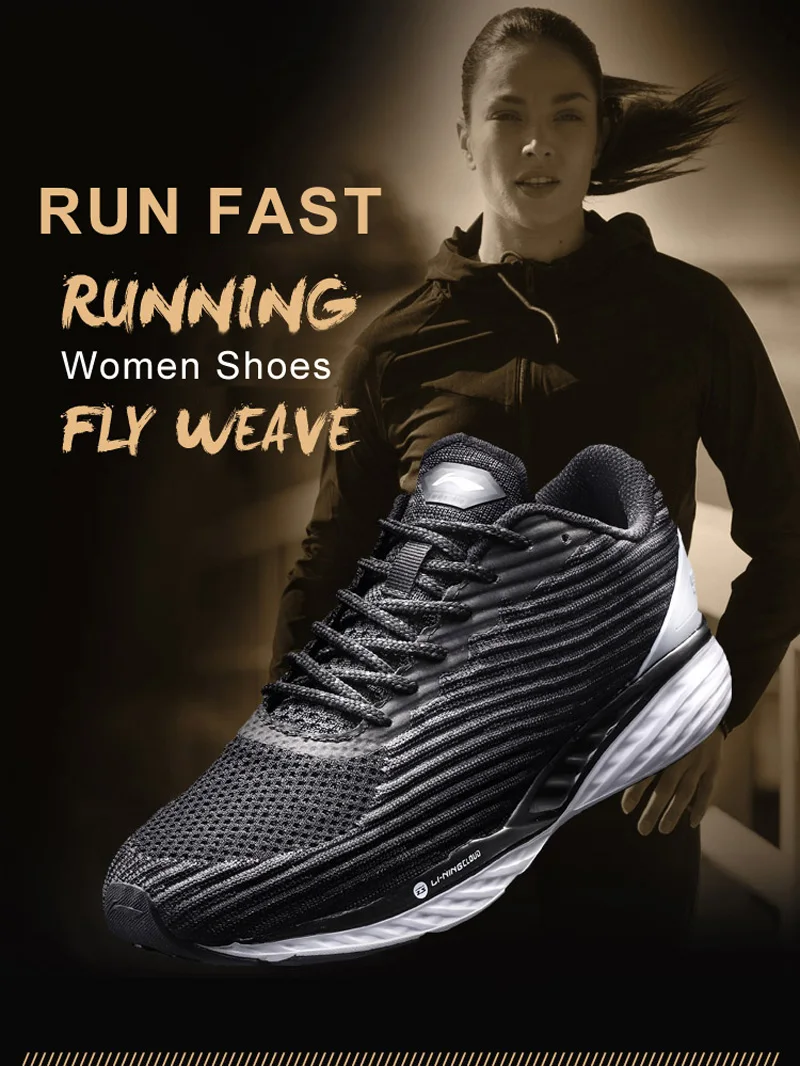 Li-Ning/женские кроссовки для бега с облачной подушкой; спортивная обувь с монолитной трикотажной подкладкой; дышащая обувь; кроссовки; ARHN006 XYP642