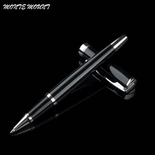 Высококачественный Monte Mount роскошный логотип черный лучший дизайнерский гелевый набор ручек деловой офисный металлический круглый ролик ручка заправка