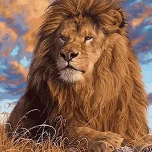 Безрамное изображение король прерий живопись по номерам Современная Настенная живопись ручная роспись маслом на холсте для домашнего декора