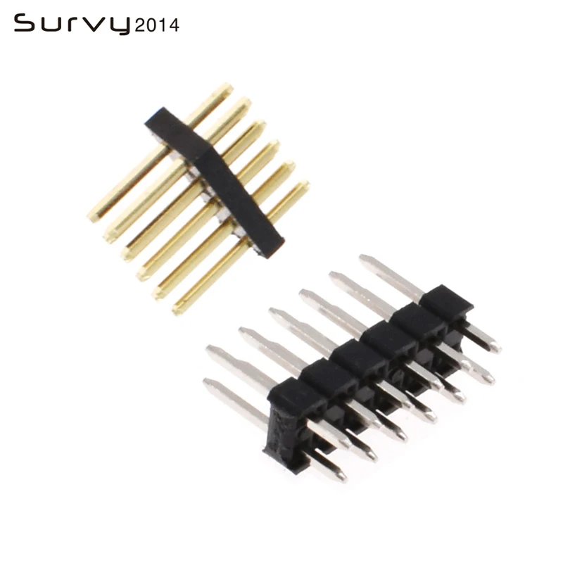 

50PCS 2x5P/2x6P Pin Double Row Straight Male Pin Header Connector