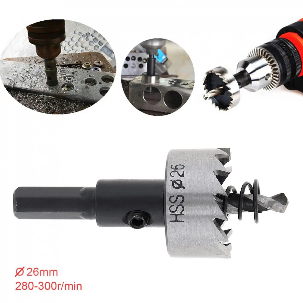 26mm HSS Hole Saw Cutter Drill Bits for Pistol Bench Magnetic Air Gun Drills