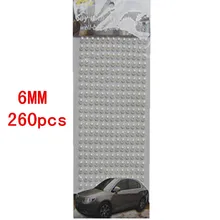 kids 6mm 260pcs set Imitation Pearls Acrylic Sticker Decal Self Adhesive Mobile Art Personalized Children s
