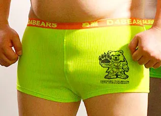 Новое поступление, мужские трусы-боксеры с медвежьими лапами размера плюс, нижнее белье с медвежьими лапами для геев,! M L XL XXL - Цвет: Neon Yellow