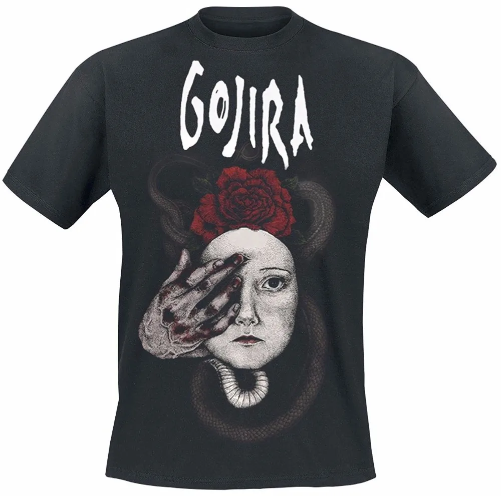 Майка с рисунком для мужчин вырезом лодочкой Gojira Snake Crown Мужская футболка