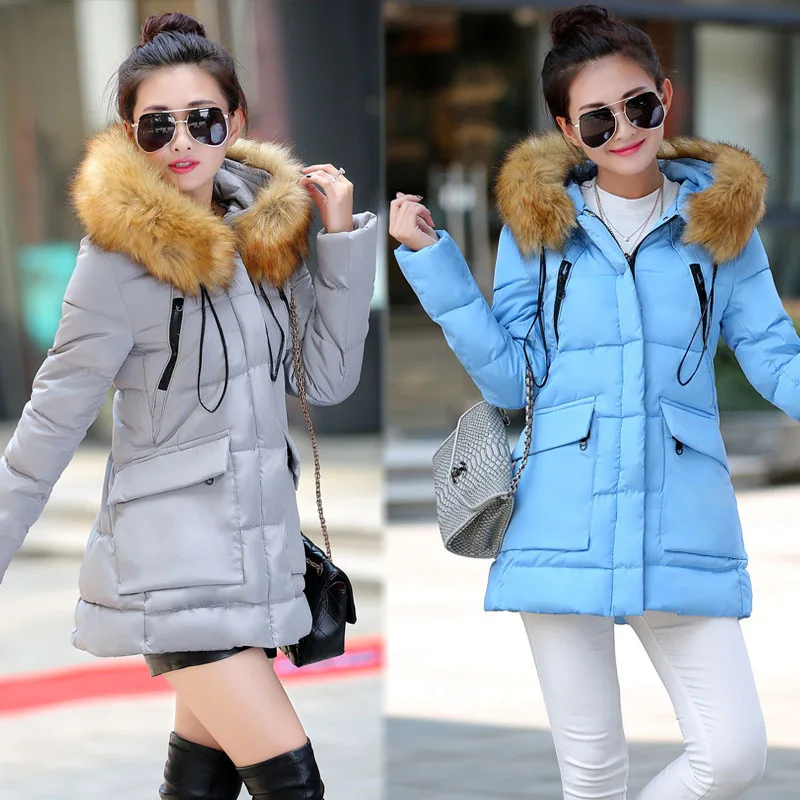 

2017 New Winter Wadded Jacket women Thickening Casual Down cotton-padded jacket outerwear Coat Women Down & Parkas