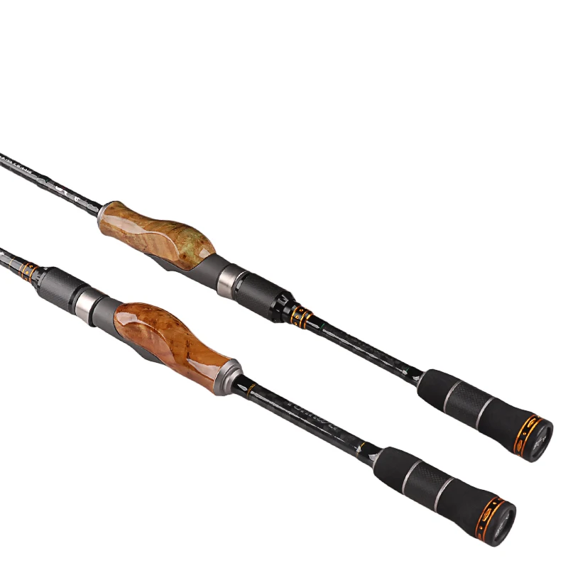 US $65.55 198m21m24m Spinning Fishing Rod 2 Section MLMMH Power Wood Root Hand IM8 Carbon Lure Rod Pesca Fishing Stick Olta Rod