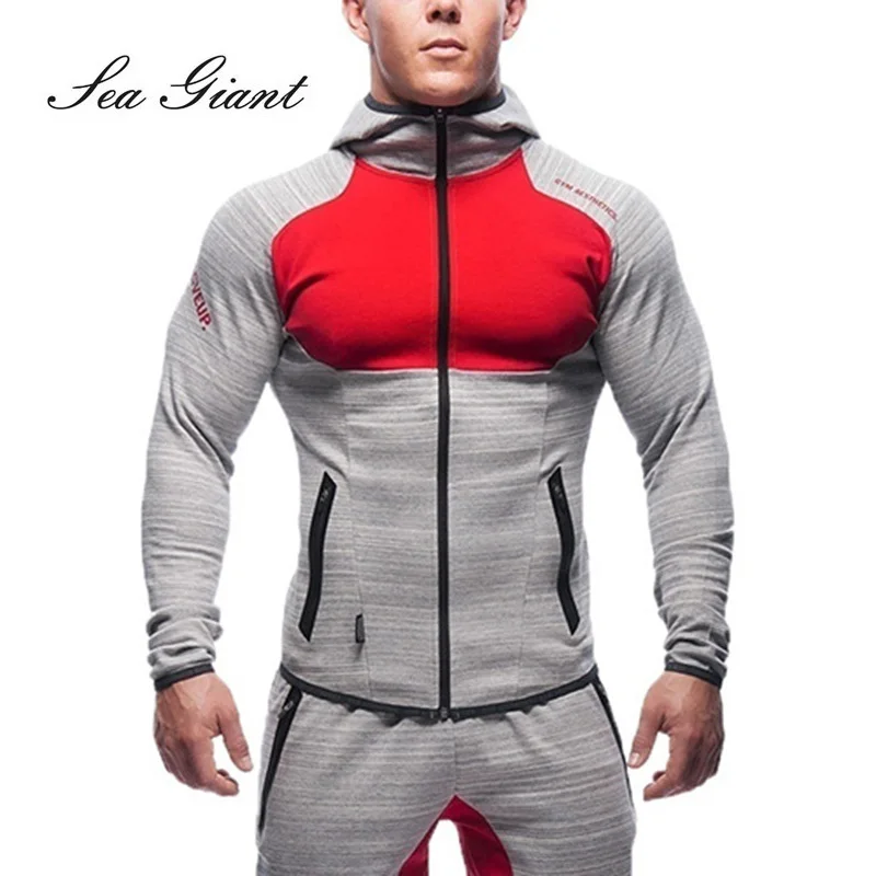 2019 Лидер продаж Для мужчин s толстовки Повседневное свитшоты на молнии Slim fit