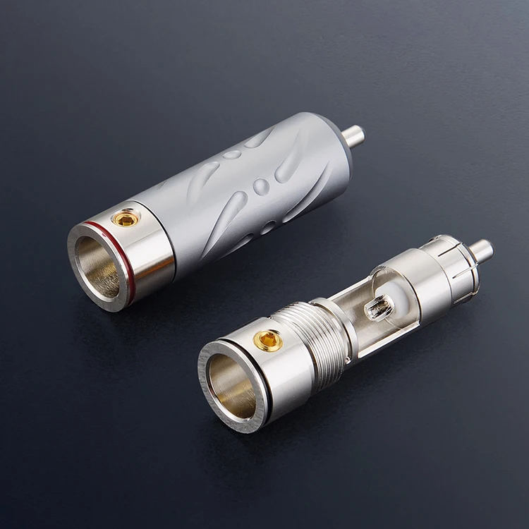 Высококачественный штекер RCA из красной меди с родиевым покрытием 4 шт.|rhodium plug|rca