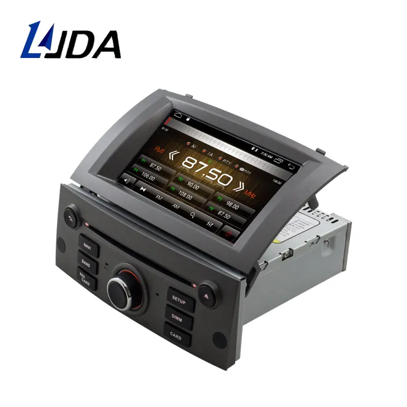 LJDA 1 Din Android 9,1 Car Radio para Peugeot 407, 2004-2010 reproductor Multimedia estéreo Auto GPS de Audio navegación DVD vídeo IPS