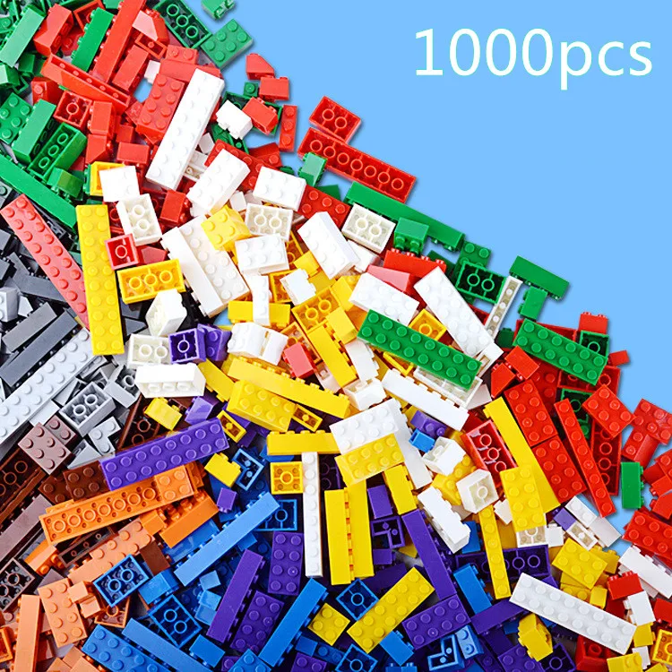 1000pcs Basic Classic Small Blocks 14 Shapes Educational Creative DIY Kids Girl Boy Toys Compatible lepin
