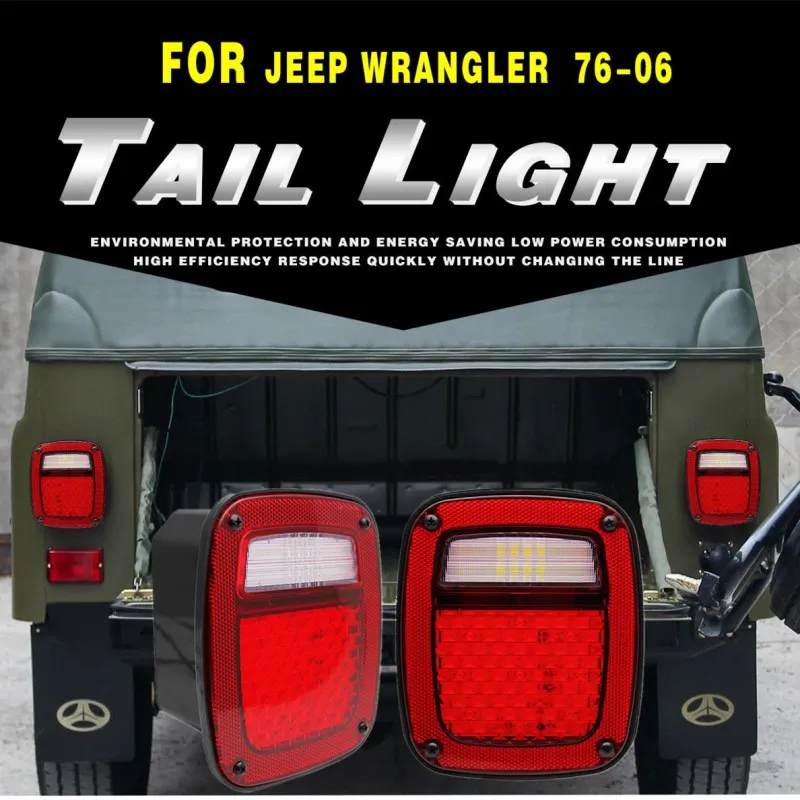 SUPAREE 2pcs LED Tail Lights Brake/Reverse/Turn Signal/License Light