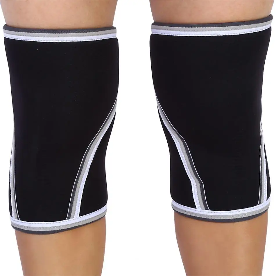 

Left Atrium 2 PCS Seamless Stitch Neoprene 7MM Thicken Weight Lifting Knee Pads Protector Compression Sleeve Fitness Gear Brace