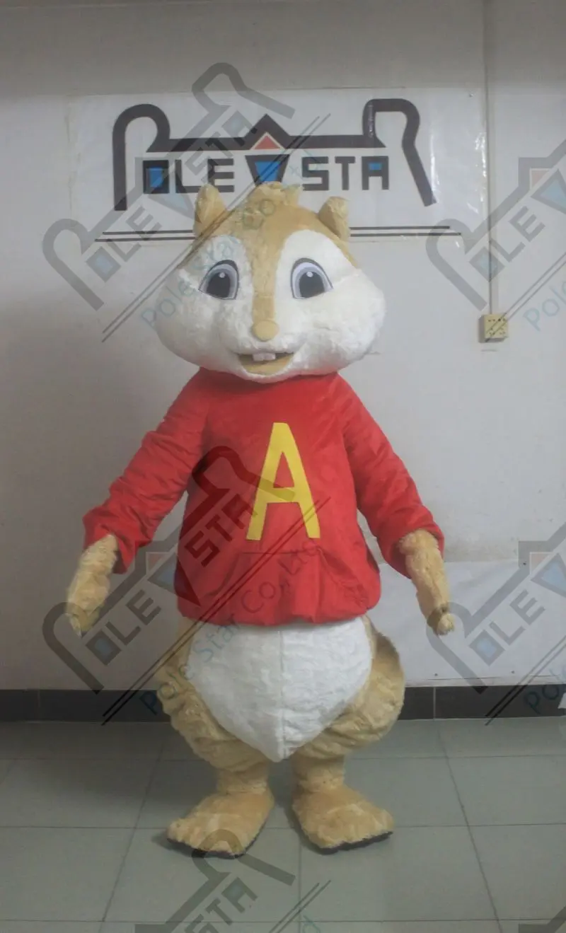 Chipmunk талисман костюмы Элвин Теодор и Симон плюшевые меховые белки