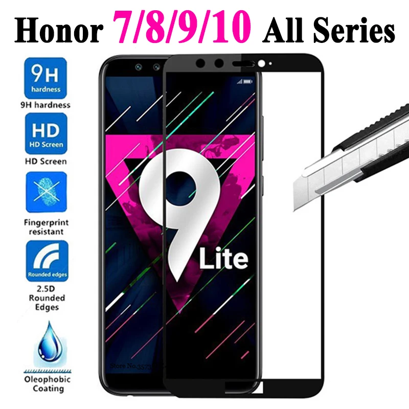 

honor 9 lite glass back cover honor 8 glass screen protector 10 lite 7a 7c 8a 8c safety glas on honer 9 light 9lite 10lite hono