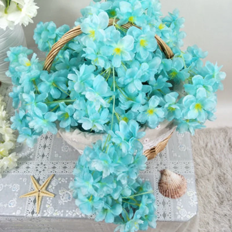 180CM 2pcs Silk Cherry bloss Vine beautiful high For Home Wedding Decoration Fake leaf diy Hanging Garland Artificial Flowers 180CM 2pcs Silk Cherry bloss Vine beautiful high For Home Wedding Decoration Fake leaf diy Hanging Garland Artificial Flowers