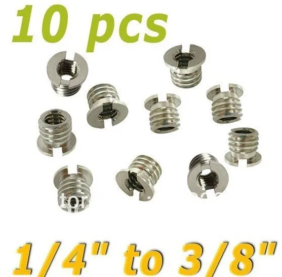 10pcs 1/4" to 3/8" Convert Screw Adapter for Tripod Photo Studio