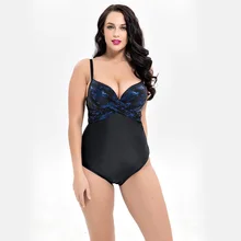 Плюс Размеры Одна деталь купальники цветочные спинки Купальник Женщины печати Underwi Большие размеры Купальники Push Up купальный костюм большой