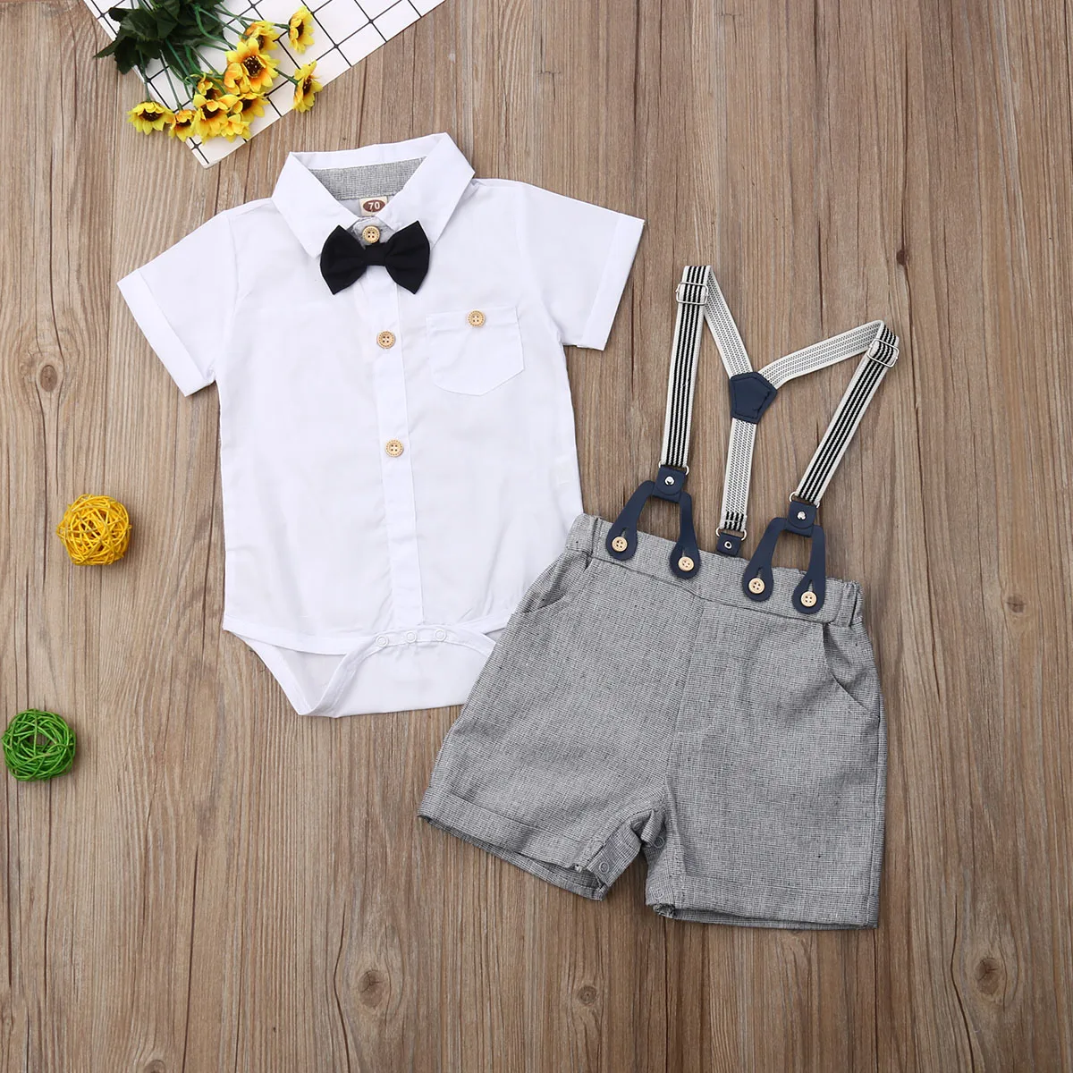 0-24M Newborn Infant Baby Boys Gentleman Clothes Set Birthday Wedding Formal Costumes For Baby Boys New