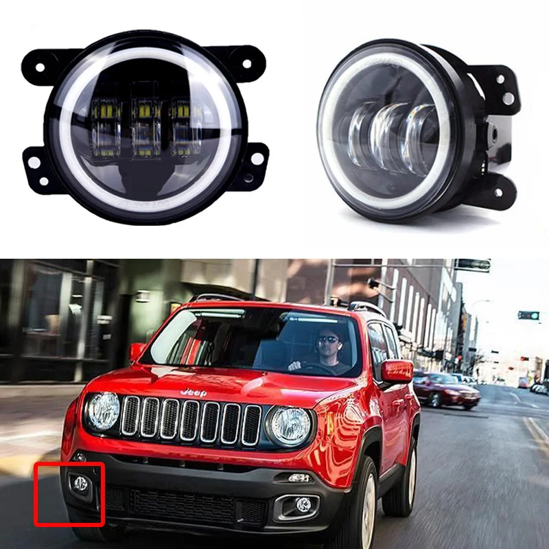 2PCS Pair For Jeep Fog Light 4 Inch 30W LED Bulb For Jeep Dodge Harley Daymaker