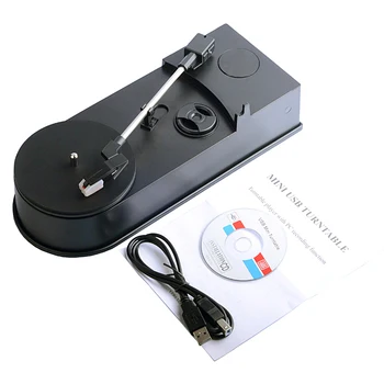 

33/45RPM Portable USB Turntable Vinyl LP Record Player Vinyl Turntables to MP3 Converter Recorder Player Built-in Speaker