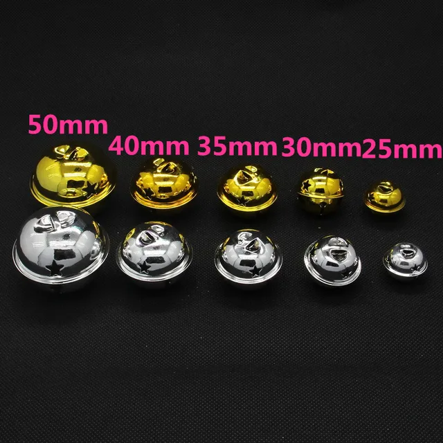 Beauty 40mm 40mm 40pcslot GoldSilver Jingle Bells Fit Festival Fascinating Silver Bells Decorations Beauty 40mm 40mm 40pcslot GoldSilver Jingle Bells Fit Festival Fascinating Silver Bells Decorations