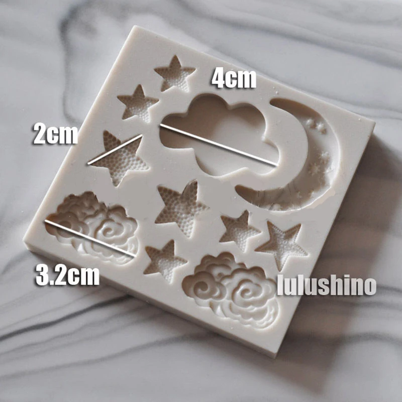 DIY Cloud Star Moon silicone mold fondant mold cake decorating tools chocolate gumpaste mold