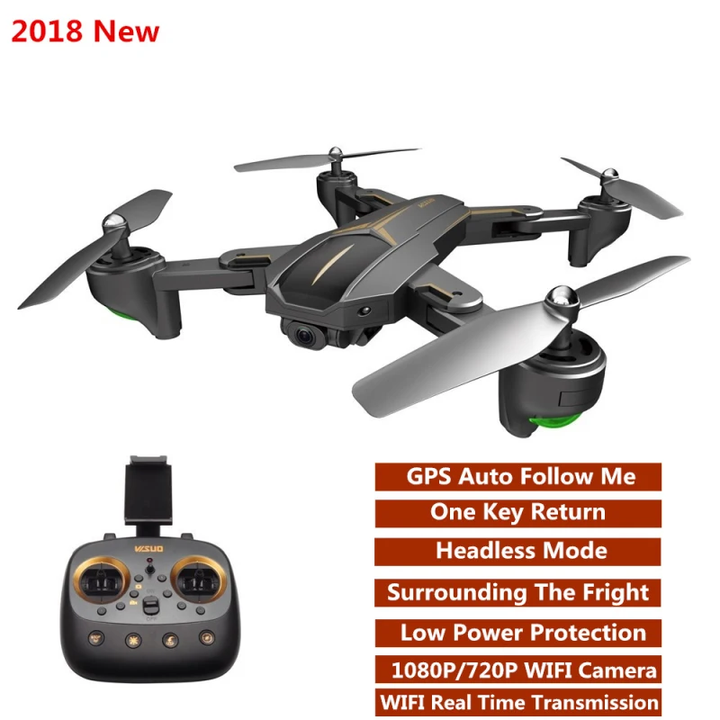 

New GPS RC Helicopter Professional 5G WIFI GPS Follow Me Quadrocopter with 1080P 720P HD Camera RC Drone Gift Toy VS S70W H502S