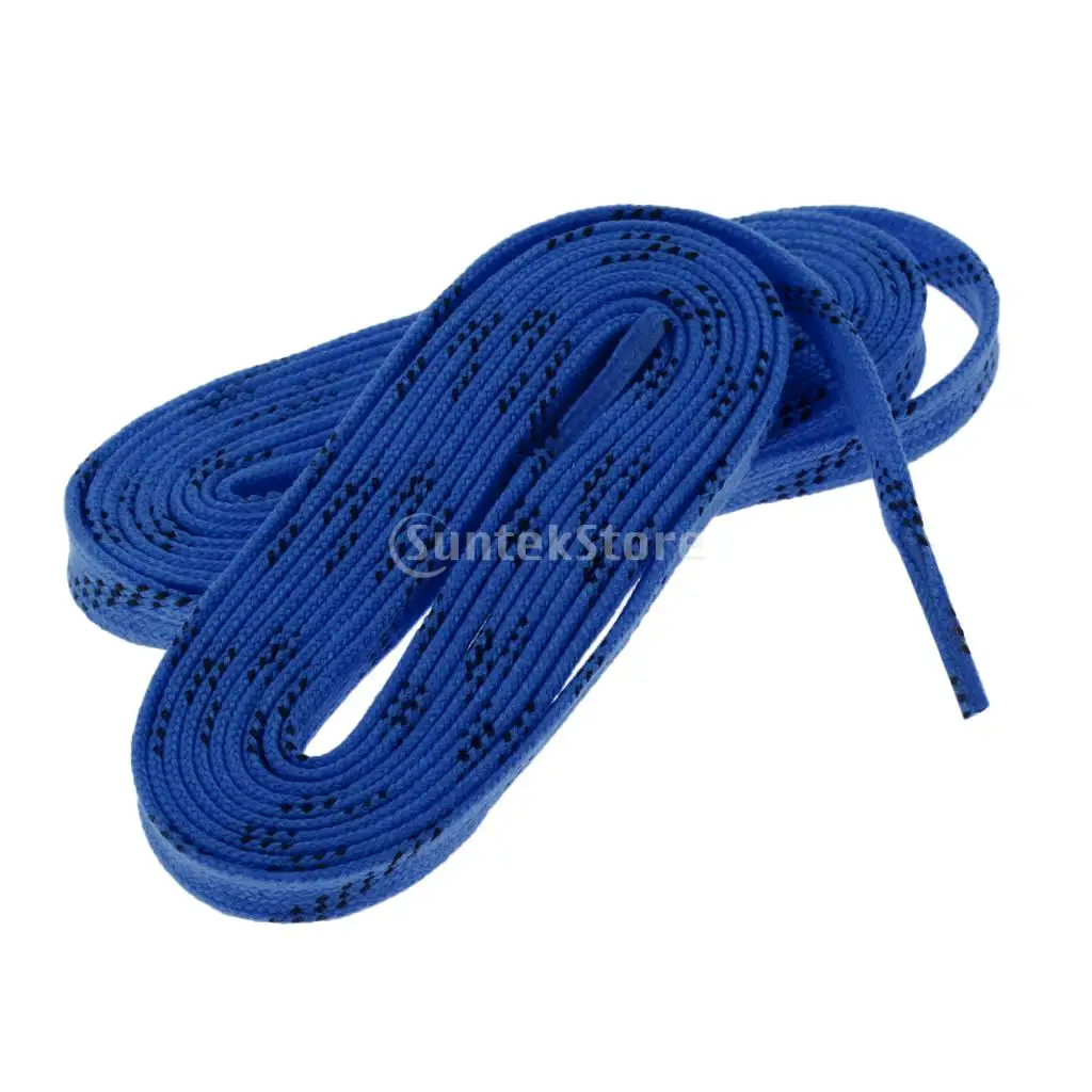1 Pair Premium Durable Strong Nylon Sports Ice Hockey Skates Boots Shoe Laces Shoelace 96 108 120 inch - All Colors & Sizes