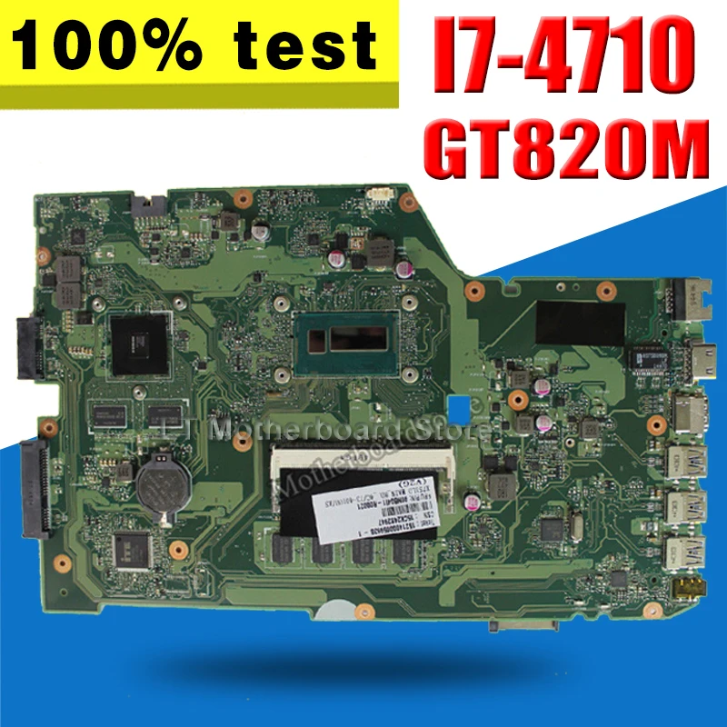

X751LD Motherboard REV:2.0 gt820m 2GB I7 For ASUS K751L X751L X751LN Laptop motherboard X751LD Mainboard X751LD Motherboard