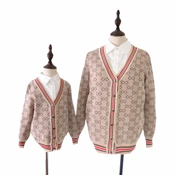 

Family Matching Outfits Clothes Mother Daughter Dresses Knitted Christmas Sweaters Cardigan Christmas Pajamas Family Shirts