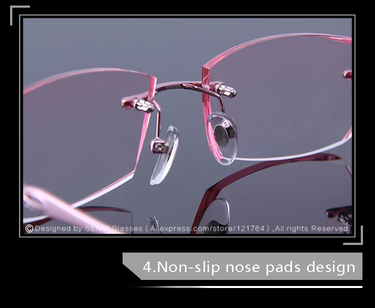 Элегантные женские Стразы, очки для чтения без оправы, розовые очки для глаз, очки для дальнозоркости, безрамные для пожилых людей, для чтения, оптические очки для дальнозоркости