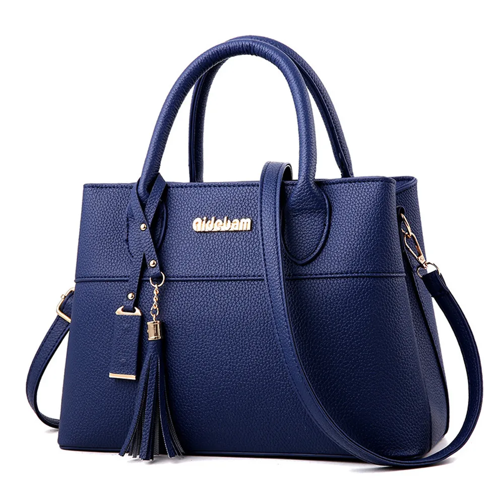 Aelicy, женские кожаные сумки, сумки, деловые сумки-мессенджеры для женщин,, Sac, основная женская сумка с верхней ручкой - Цвет: BU