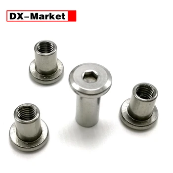 

M6*12 , 20pcs 304 stainless steel antirust furniture screw female end , ss304 furniture nuts M6 female end ,B020