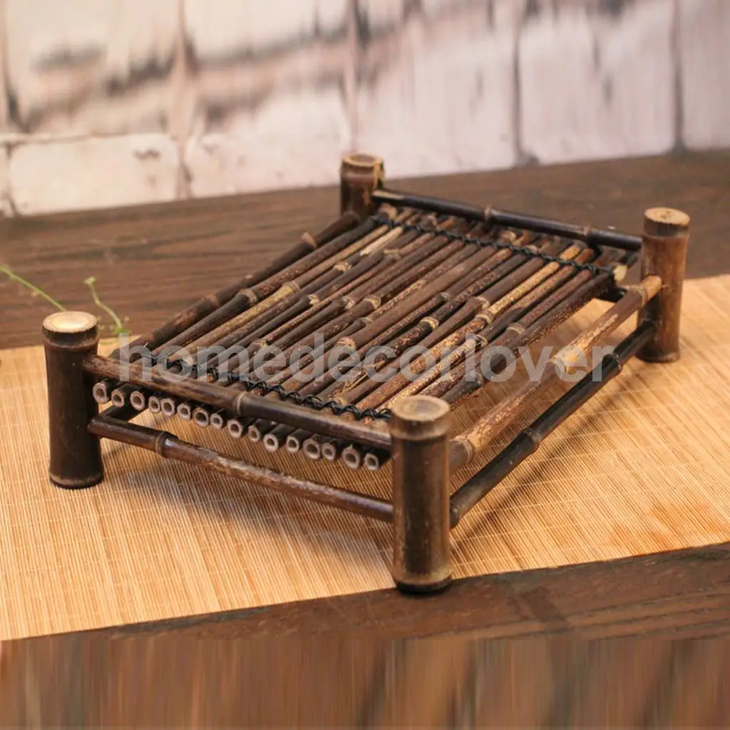 Chinese Bamboo Gongfu Tea Table Serving Tray Bamboo Tray For Tea Sets 4 Sizes Choices