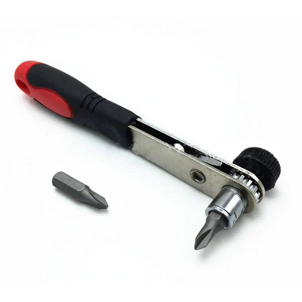 

Screwdriver Shank Quick Mini Ratchet Socket 64g Silver Wrench Black Red