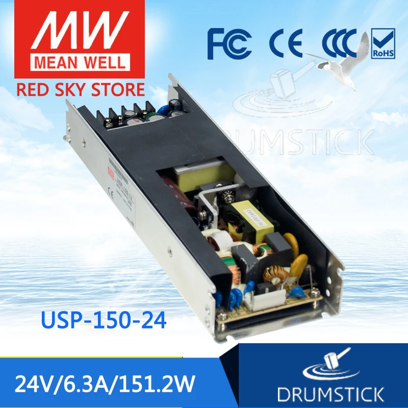 Selling Hot MEAN WELL USP-150-24 24V 6.3A meanwell USP-150 24V 151.2W U-Bracket with PFC Function Power Supply mean well original usp 150 24 24v 6 3a meanwell usp 150 24v 151 2w u bracket with pfc function power supply