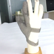 Два пальца все сетки из нержавеющей стали защитные перчатки два пальца стальная перчатка для резки овощей перчатки