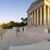 Monument at the riverside  Jefferson Memorial  Potomac River  Washington DC  USA Poster Print (18 x 6)