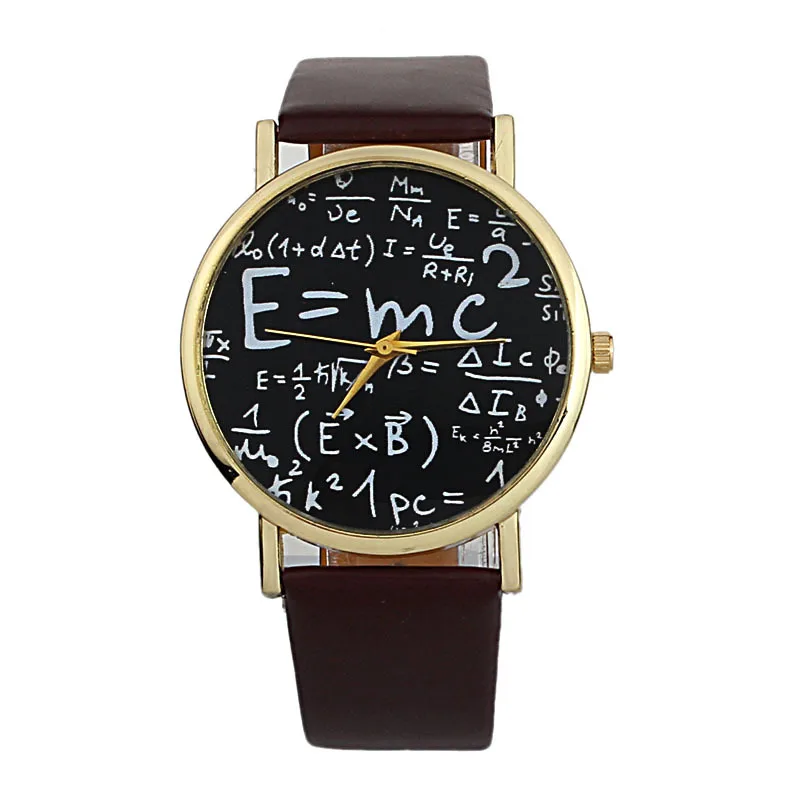 

New Hot Wristwatch for Children Watch for boy girl PU leather quartz watch Mathematical symbols Clock Women Men