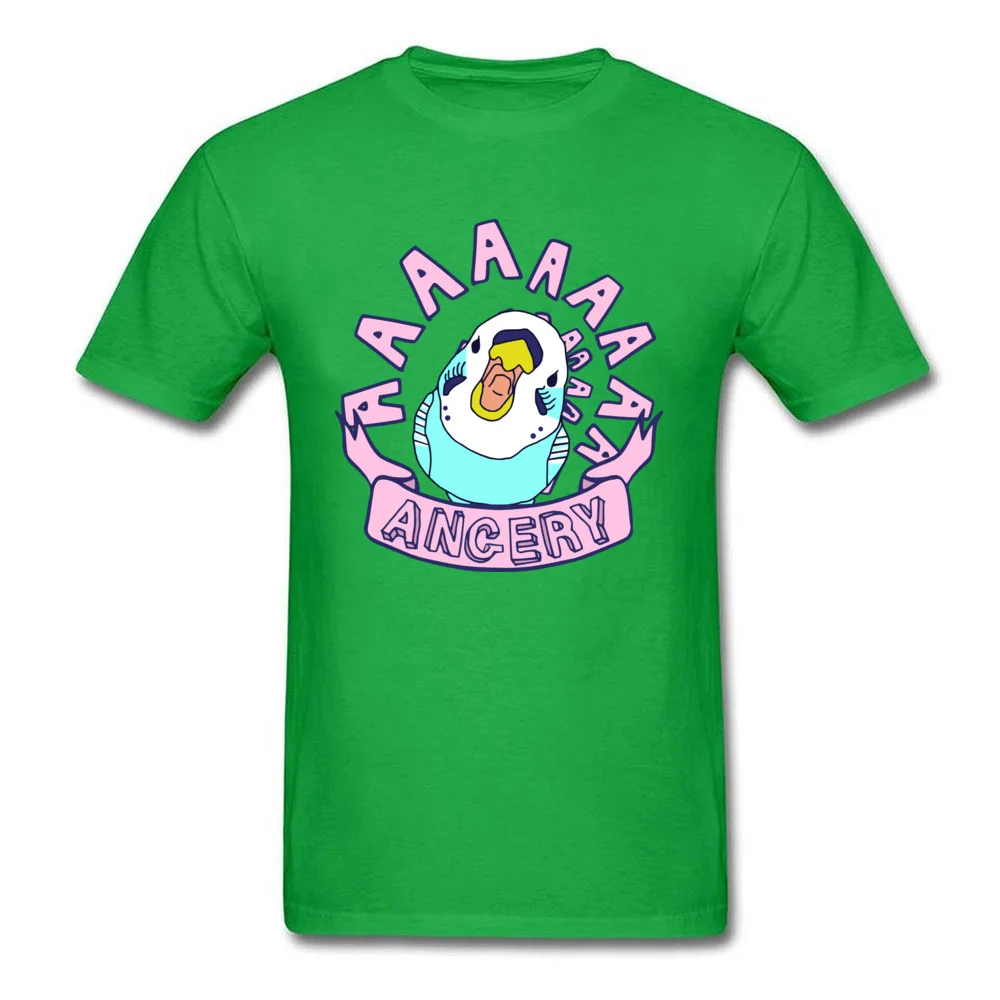 Tops T Shirt angery budgie VALENTINE DAY Short Sleeve Pure Cotton Round Collar Boy Tshirts Simple Style T Shirt Hip Hop angery budgie green