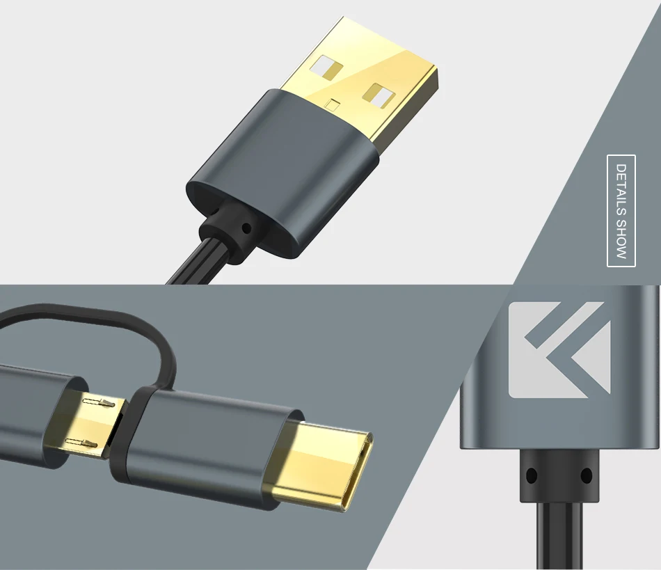 FLOVEME USB кабель QC 3,0 Micro usb type C Быстрая зарядка 2 в 1 кабель для samsung S9 S8 S7 Note 8 9 для huawei Quick Charge Cobo